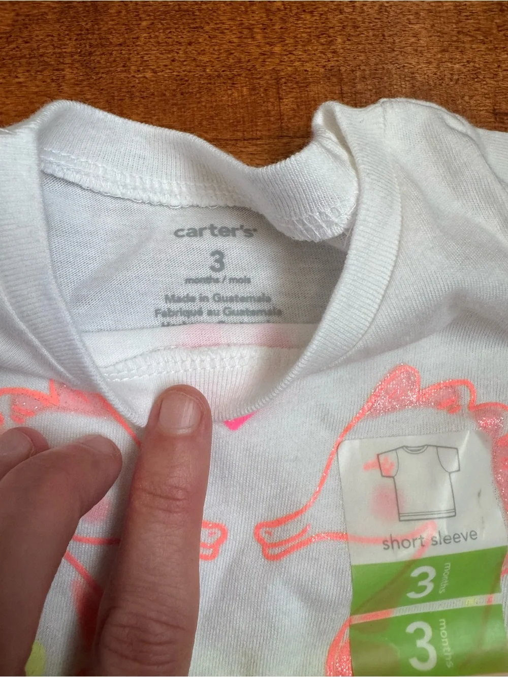 Carter's Coral and Lime Infant Top Duo